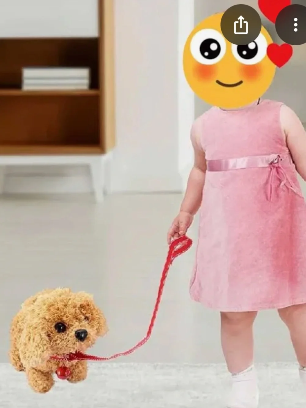 Brown Toy Poodle Electronic Walking Dog birthday soft cute barking wagging puppy